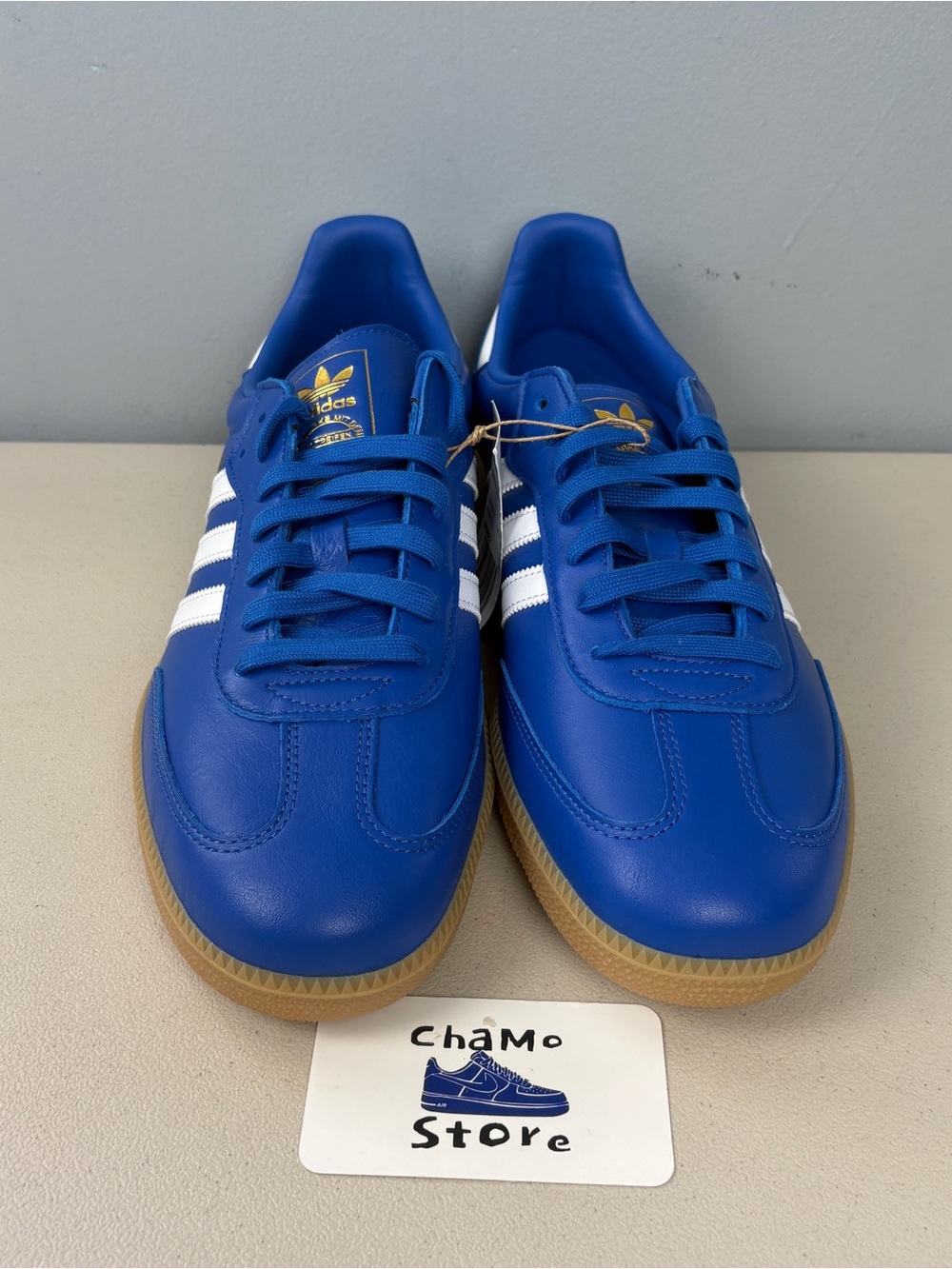 Adidas Originals Samba OG Blue Leather White Gum JR0882 Men’s sz 13 - Picture 2 of 8